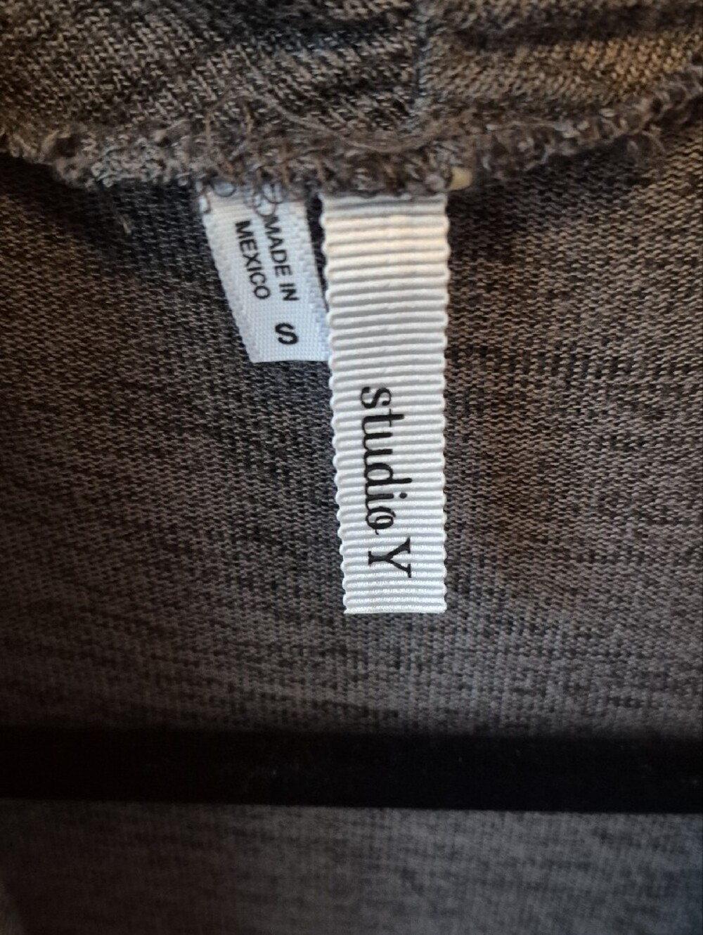 Studio Y Gray Ruffle-Front Open Cardigan - Picture 2 of 4
